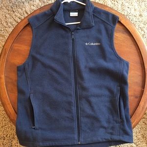 Columbia navy fleece vest
